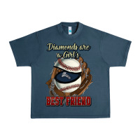 Midnight Navy Diamonds are a girl's best friend Baseball Urban Heavy Tee - HowdyJamesFarm