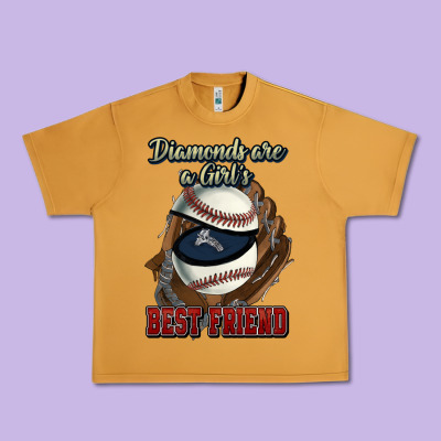 Diamonds Are A Girl's Best Friend Baseball Urban Heavy Tee Designed By Howdyjamesfarm