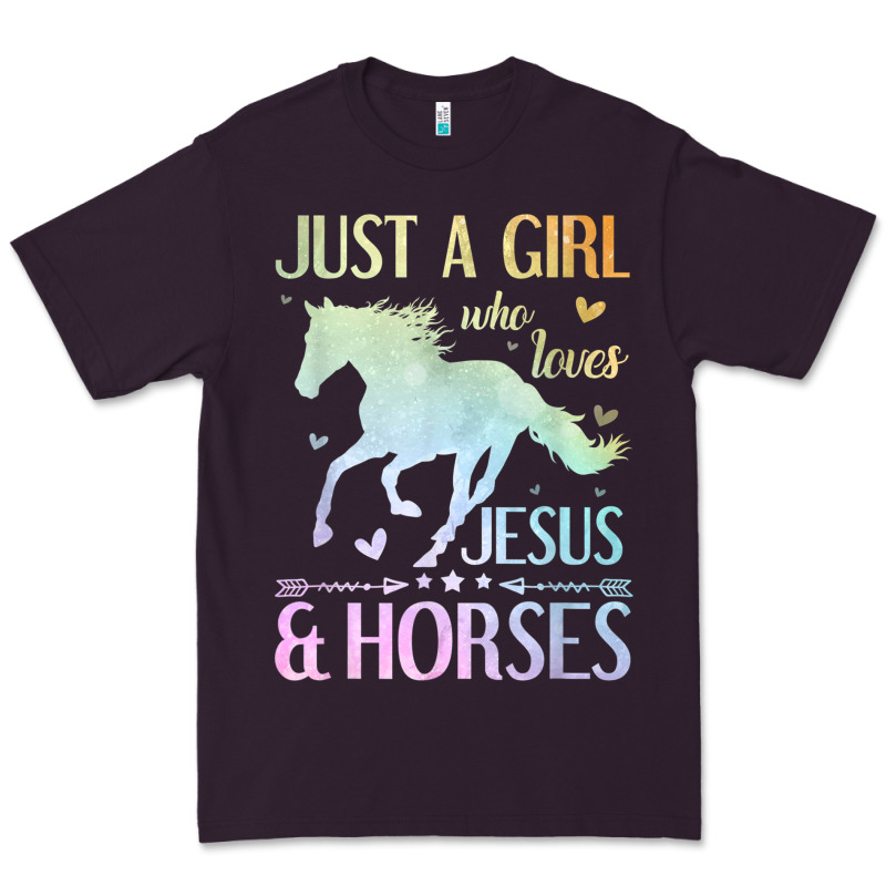 Jesus And Horses, Horse Gifts For Girls, Women Premium Tee by minhPixels | Teevron