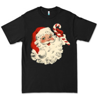 Black santa vintage face Premium Tee - minhPixels