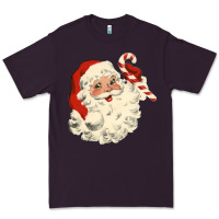 Plum santa vintage face Premium Tee - minhPixels