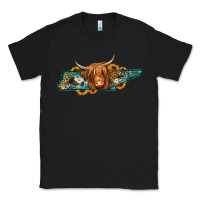 Black tennessee map long haired cow Classic Tee - Jasminsmagicworld