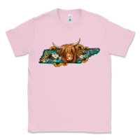 Bubblegum Pink tennessee map long haired cow Classic Tee - Jasminsmagicworld