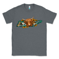 Charcoal Heather tennessee map long haired cow Classic Tee - Jasminsmagicworld