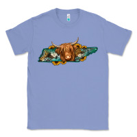 Colony Blue tennessee map long haired cow Classic Tee - Jasminsmagicworld