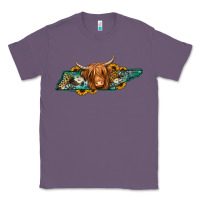 Lavender tennessee map long haired cow Classic Tee - Jasminsmagicworld