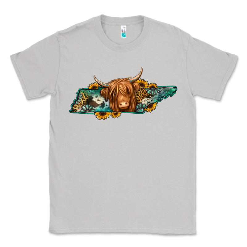 Tennessee Map Long Haired Cow Classic Tee by Jasminsmagicworld | Teevron
