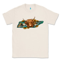 Natural tennessee map long haired cow Classic Tee - Jasminsmagicworld