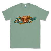 Sage tennessee map long haired cow Classic Tee - Jasminsmagicworld