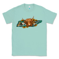 Seafoam tennessee map long haired cow Classic Tee - Jasminsmagicworld
