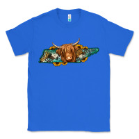 True Royal tennessee map long haired cow Classic Tee - Jasminsmagicworld