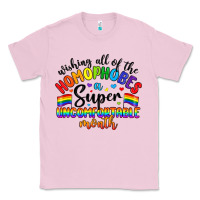 Bubblegum Pink wishing all of the homophobes uncomfortable month Classic Tee - Artiststas