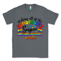 Charcoal Heather wishing all of the homophobes uncomfortable month Classic Tee - Artiststas