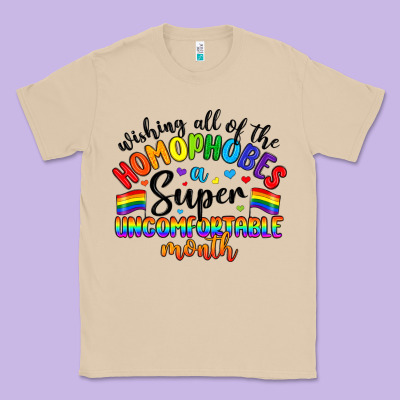 Wishing All Of The Homophobes Uncomfortable Month Classic Tee Designed By Artiststas