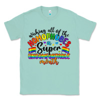 Seafoam wishing all of the homophobes uncomfortable month Classic Tee - Artiststas