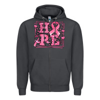 Smoke hope breast cancer awareness ribbon Zipper Hoodie - LillyAllenDesigns