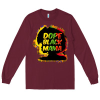 Burgundy Dope black mama Long Sleeve Tee - HowdyJamesFarm