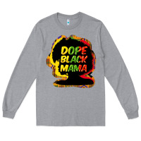 Heather Grey Dope black mama Long Sleeve Tee - HowdyJamesFarm