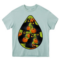 Arona Black Cat Halloween Teardrop Heavy Core Tee - LillyAllenDesigns