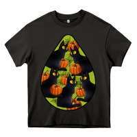 Black Cat Halloween Teardrop Heavy Core Tee | Teevron