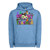 Pigment Pebble Blue spooky teacher Urban Hoodie - AdoDesignShop