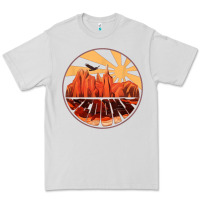 Dove Grey Retro Vintage Sedona Arizona Hiking Sunset Dawn Gift Premium Tee - minhPixels