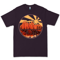 Plum Retro Vintage Sedona Arizona Hiking Sunset Dawn Gift Premium Tee - minhPixels