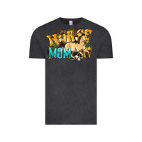 Vintage Black Horse Mom Rope Vintage Tee - HowdyJamesFarm
