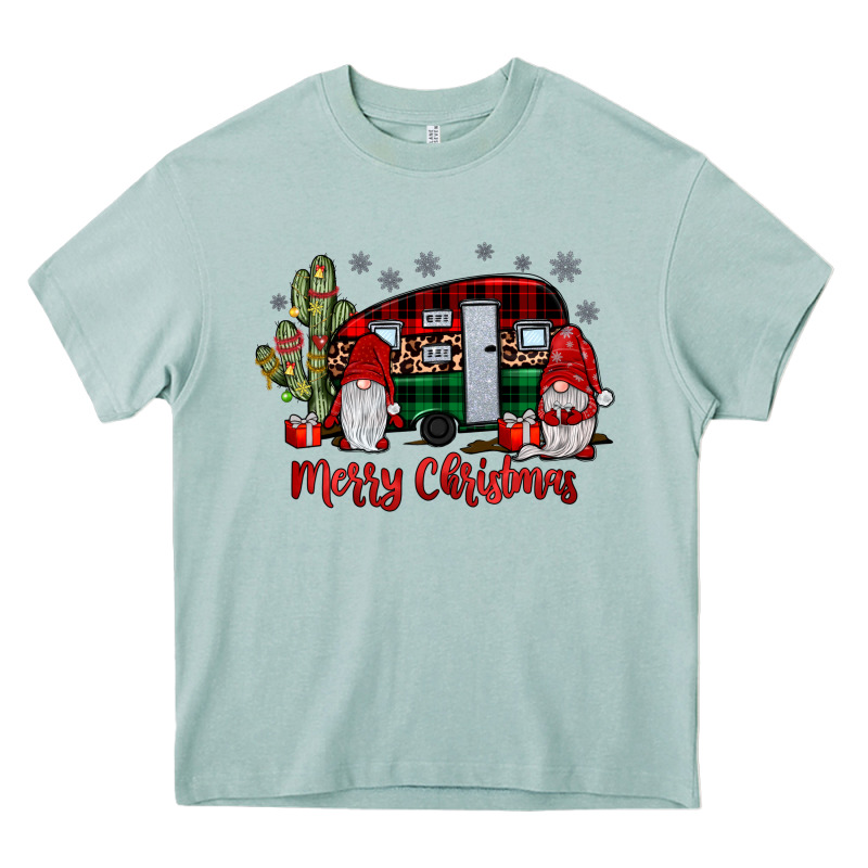 Merry Christmas Gnome Caravan Heavy Core Tee by JahusDesignShop | Teevron