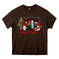 Chocolate Brown merry christmas gnome caravan Heavy Core Tee - JahusDesignShop