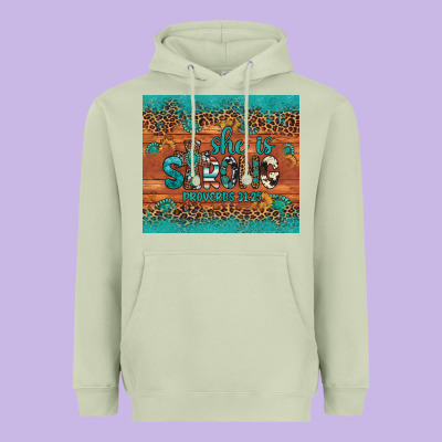 She Is Strong Gemstone Sunflower Leopard Heavyweight Hoodie Designed By Artiststas
