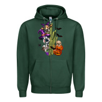 Sports Green halloween cows Zipper Hoodie - LillyAllenDesigns