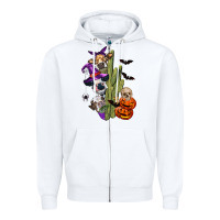 White halloween cows Zipper Hoodie - LillyAllenDesigns