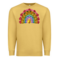 Antique Gold easter and spring with flowers carrots butterfly and sunflower rainbow Premium Sweatshirt - Artiststas