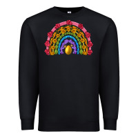 Black easter and spring with flowers carrots butterfly and sunflower rainbow Premium Sweatshirt - Artiststas