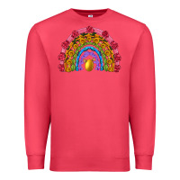 Cardinal easter and spring with flowers carrots butterfly and sunflower rainbow Premium Sweatshirt - Artiststas