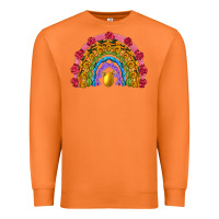 Carrot easter and spring with flowers carrots butterfly and sunflower rainbow Premium Sweatshirt - Artiststas