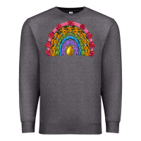 Easter And Spring With Flowers Carrots Butterfly And Sunflower Rainbow Premium Sweatshirt | Teevron