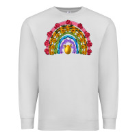 Dove Grey easter and spring with flowers carrots butterfly and sunflower rainbow Premium Sweatshirt - Artiststas