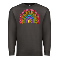 Smoke easter and spring with flowers carrots butterfly and sunflower rainbow Premium Sweatshirt - Artiststas