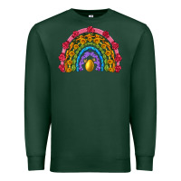 Sports Green easter and spring with flowers carrots butterfly and sunflower rainbow Premium Sweatshirt - Artiststas