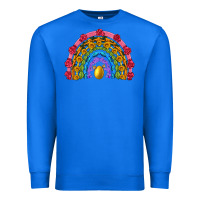 True Royal easter and spring with flowers carrots butterfly and sunflower rainbow Premium Sweatshirt - Artiststas