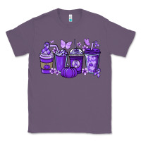 Lavender Cancer coffee cups purple ribbon Classic Tee - NancyCooperArtShop
