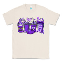 Natural Cancer coffee cups purple ribbon Classic Tee - NancyCooperArtShop