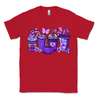 Red Cancer coffee cups purple ribbon Classic Tee - NancyCooperArtShop