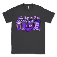Smoke Cancer coffee cups purple ribbon Classic Tee - NancyCooperArtShop