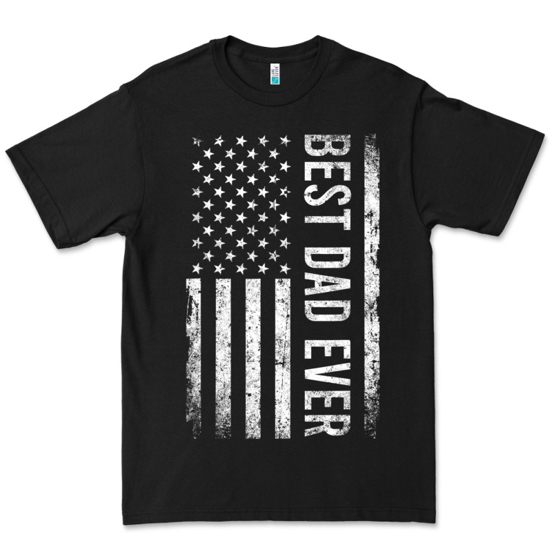 Father's Day Best Dad Ever American Flag Premium Tee by minhPixels | Teevron