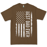 Cacao Father's Day Best Dad Ever American Flag Premium Tee - minhPixels