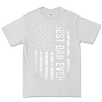 Dove Grey Father's Day Best Dad Ever American Flag Premium Tee - minhPixels