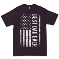 Plum Father's Day Best Dad Ever American Flag Premium Tee - minhPixels